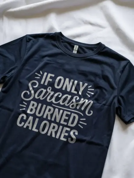 Sarcasm Burned Calories Shirt for Gym-Haters - Image 9