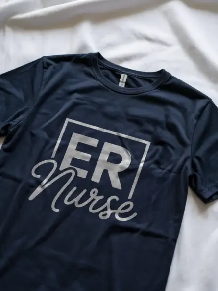 Navy ER Nurse Shirt for Healthcare Professionals