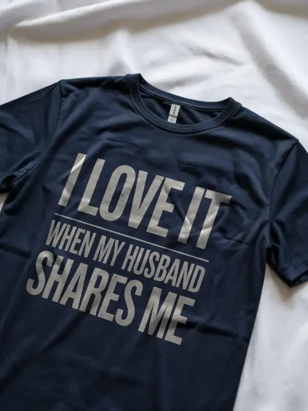 Navy I love it when my husband shares me provocative wife humor shirt