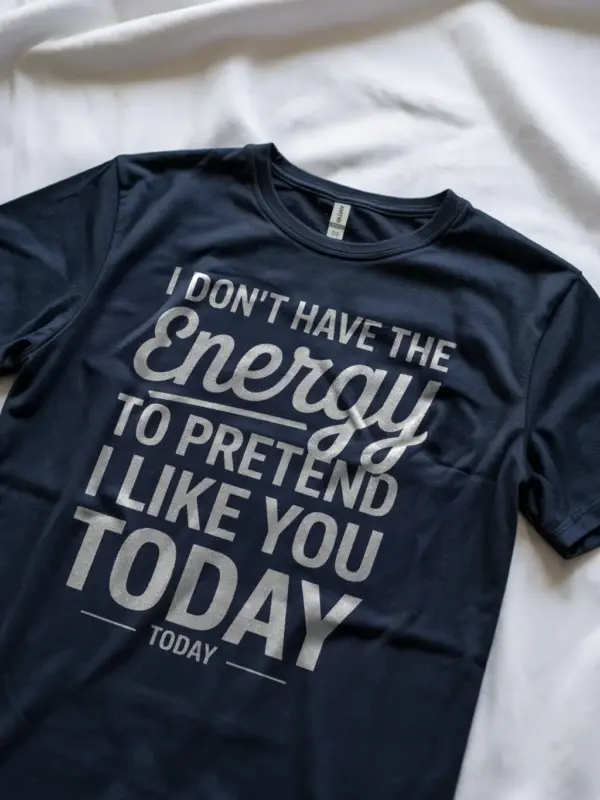 navy emotionally drained quote shirt