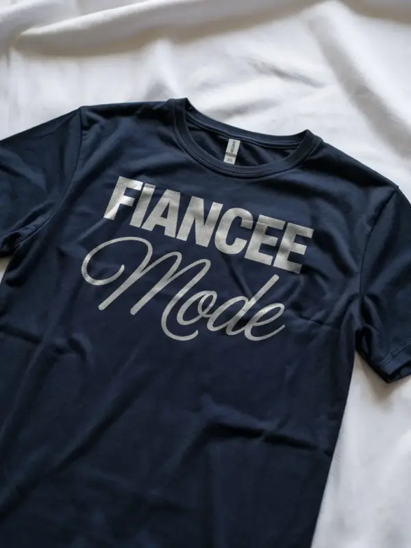 Navy of fiancee mode shirt for wedding events