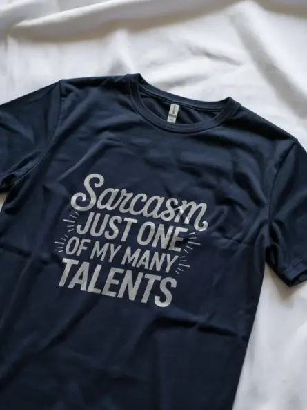 Navy t-shirt design – sarcasm talent tee