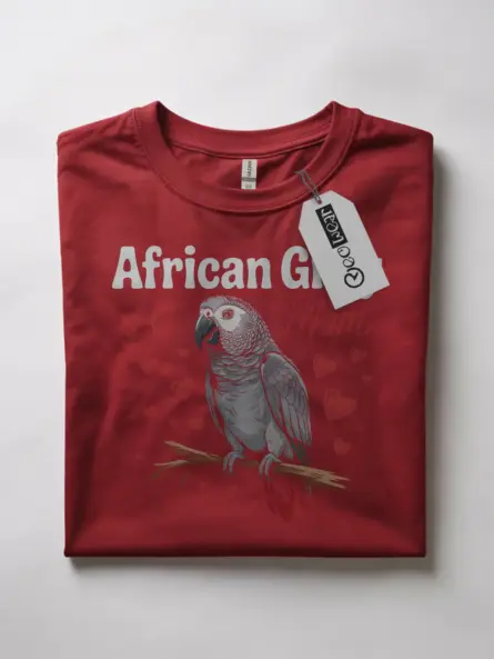 African Grey parrot mom t-shirt