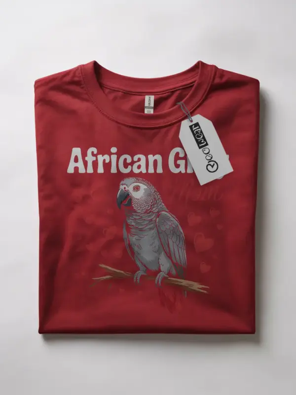 African Grey parrot mom t-shirt