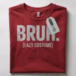 bruh lazy costume t-shirt