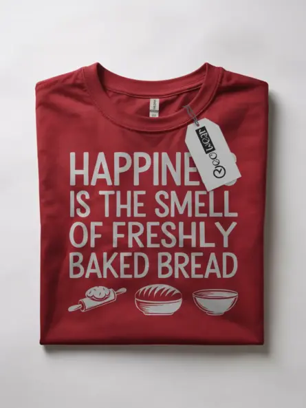 Happiness Bread Lover T-Shirt – Cozy Gift for Home Bakers - Image 4