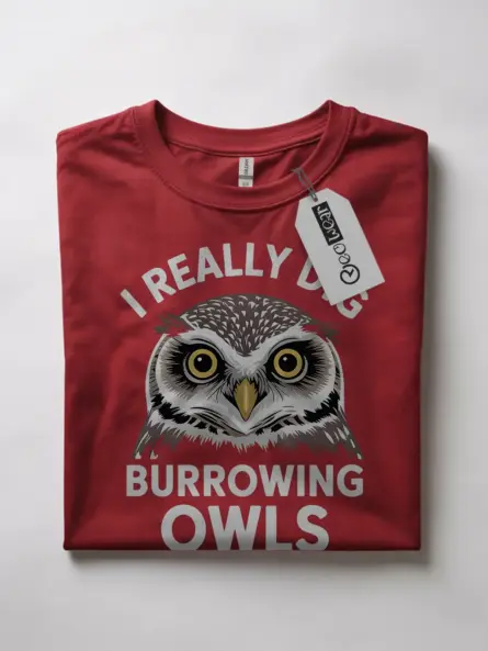 Burrowing Owl T-Shirt for Bird Lovers – I Really Dig Owls Tee - Image 7