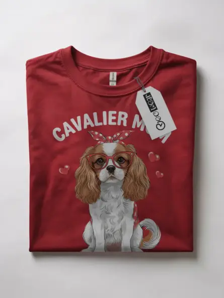 Trendy Cavalier Mom T-Shirt for Dog Lovers - Image 10