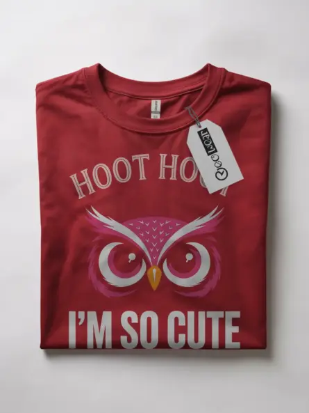 Adorable Cute Owl T-Shirt – Fun Pink Graphic Tee for Owl Lovers - Image 7