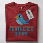 funny bird drone t-shirt for tech enthusiasts