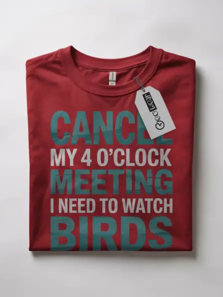 Funny Bird Watching Meeting T-Shirt for Remote Workers & Backyard Birders - Image 7