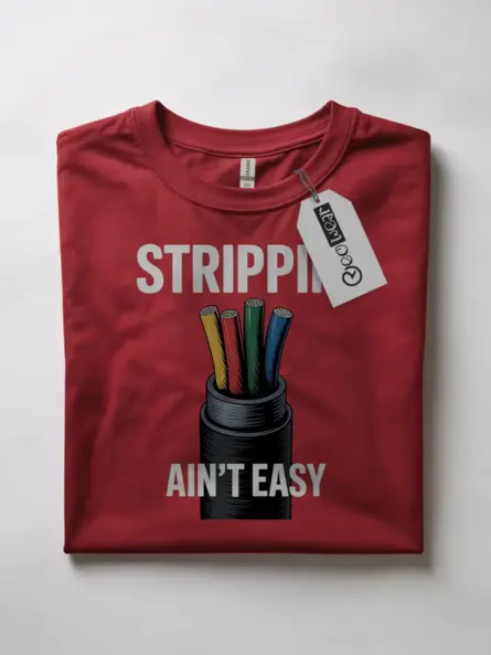 Funny Electrician T Shirt for Wire Stripping Pros - Image 10
