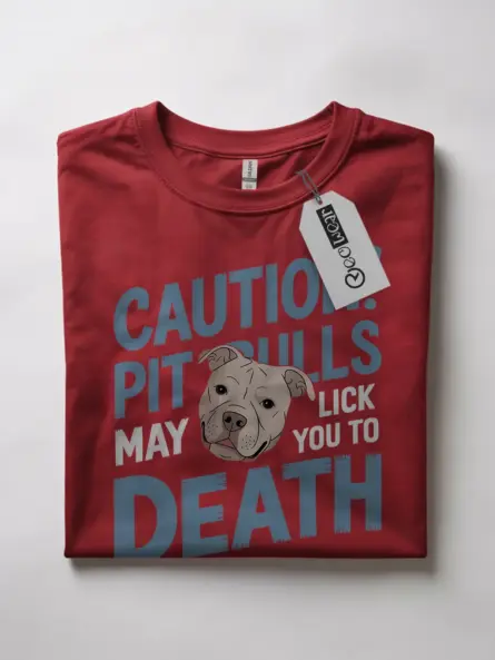 funny pit bull licking t-shirt