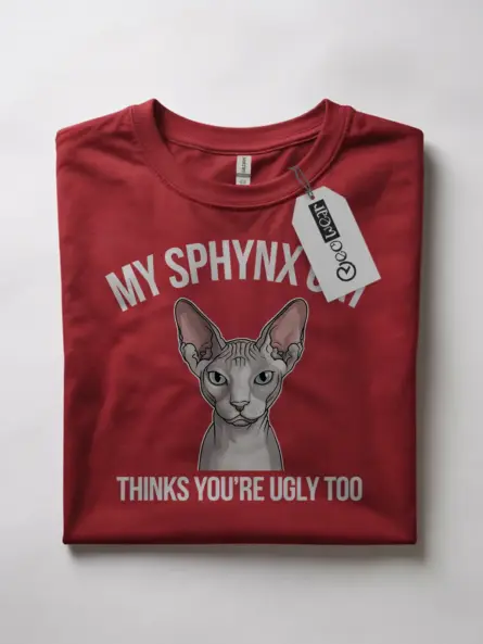 Funny Sphynx Cat t-Shirt – Ugly Too Sarcastic Tee - Image 4
