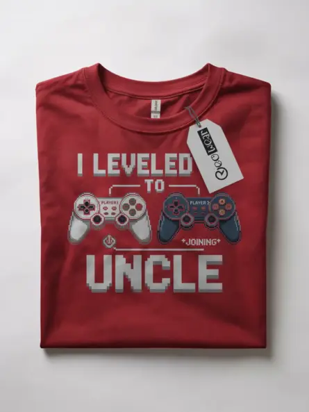 I Leveled Up to Uncle Gamer Uncle T-Shirt - Image 7