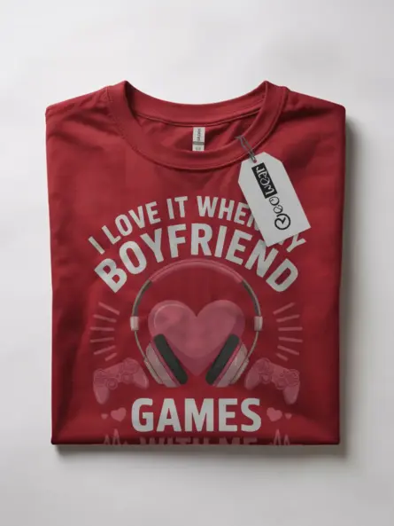 I Love It When My Gamer Boyfriend Games Shirt for Girlfriends - Image 7
