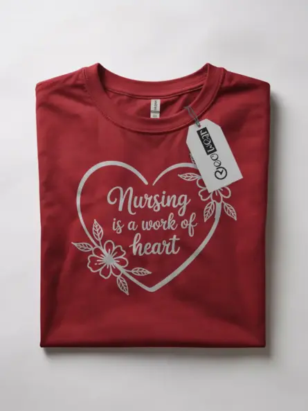 Heartfelt Nursing Is a Work of Heart T-Shirt for Women - Image 10