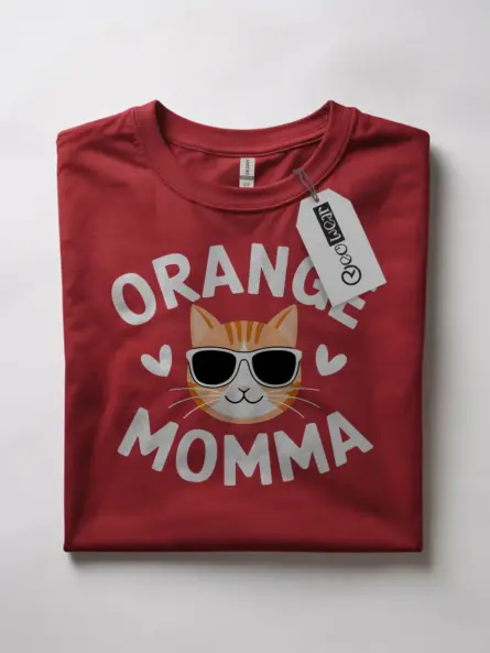 Orange Tabby Cat Mom Shirt – Cute Cat Mom Gift - Image 4