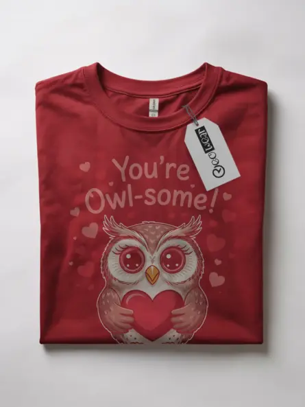 You're Owl-Some – Cute Owl-Some Valentine T-Shirt for Animal Lovers - Image 10