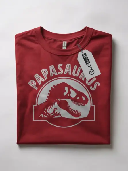 Papasaurus Dinosaur Dad T-Shirt – Funny Prehistoric Gift Tee - Image 7