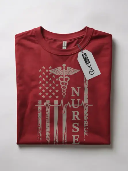 patriotic nurse flag t-shirt