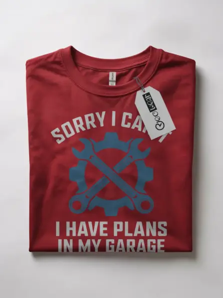Plans in My Garage Shirt – Funny Mechanic Tee for Car Guys & DIY Fans - Image 10