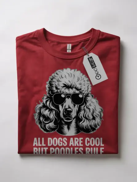 Bold Poodle Sunglasses Shirt – Funny Dog Lover Graphic Tee - Image 10