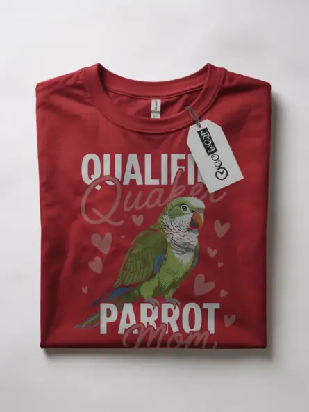 Qualified Quaker Parrot Mom T-Shirt - Image 7