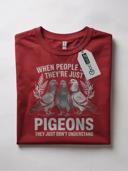 Stylized Pigeon Graphic T-Shirt for Birdwatchers and Urban Wildlife Fans - Image 7