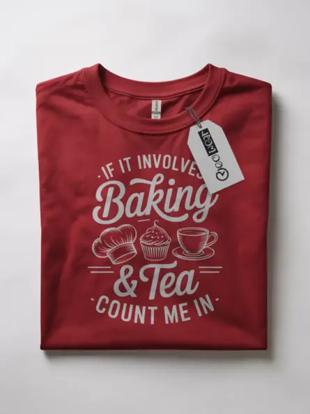 Vintage Baking and Tea T-Shirt for Cozy Cooks - Image 7