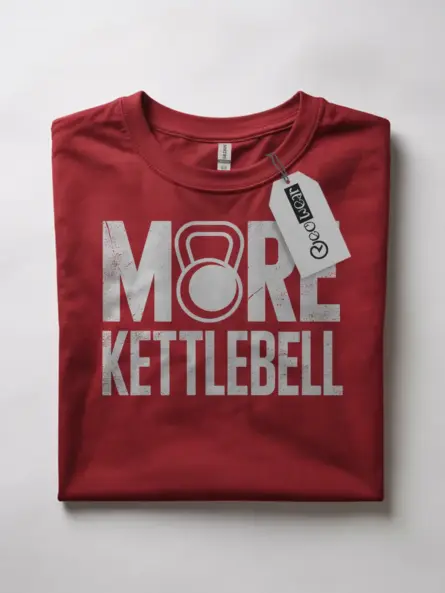 Vintage Kettlebell T-Shirt – Distressed Retro Gym Design - Image 7