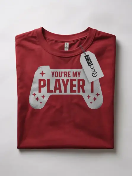 You're My Player 1 Gamer Couple Player 1 T-Shirt - Image 7