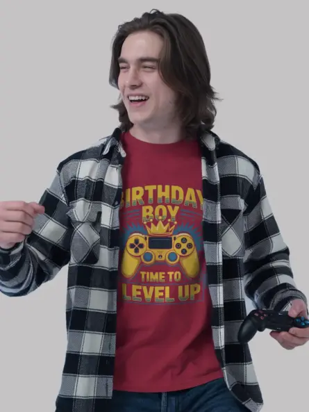 Gamer Birthday Boy T-Shirt – Level Up - Image 9