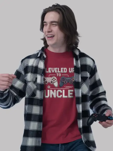 I Leveled Up to Uncle Gamer Uncle T-Shirt - Image 9