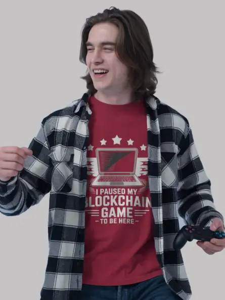 Legendary Blockchain Gamer T-Shirt – Funny Web3 Crypto Tee for Developers - Image 3