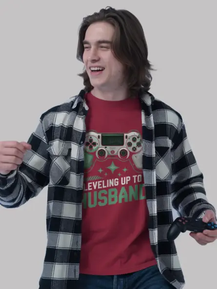 Leveling Up to Husband Gamer T-Shirt - Image 11