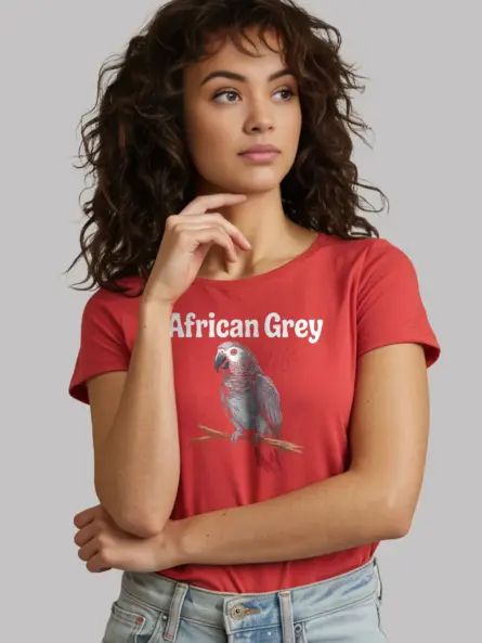 African Grey Parrot Mom T-Shirt for Bird Lovers - Image 3