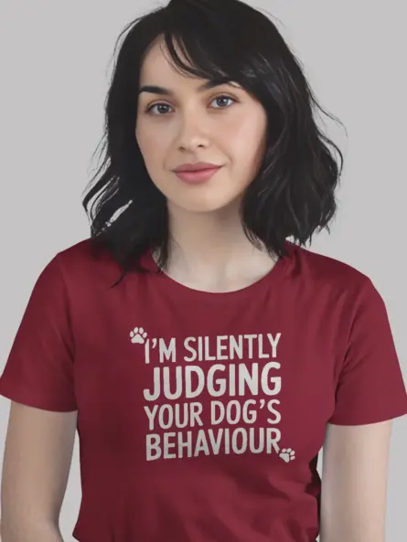 Witty Sarcastic Dog T-Shirt – Silently Judging Design for UK Dog Lovers - Image 12