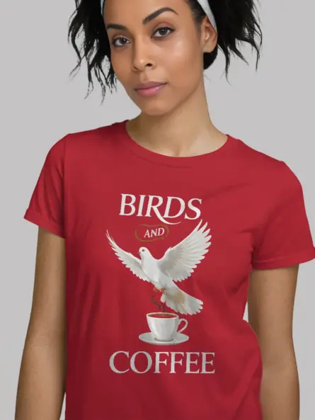 Bird and Coffee T-Shirt for Birdwatchers and Nature Lovers - Image 9