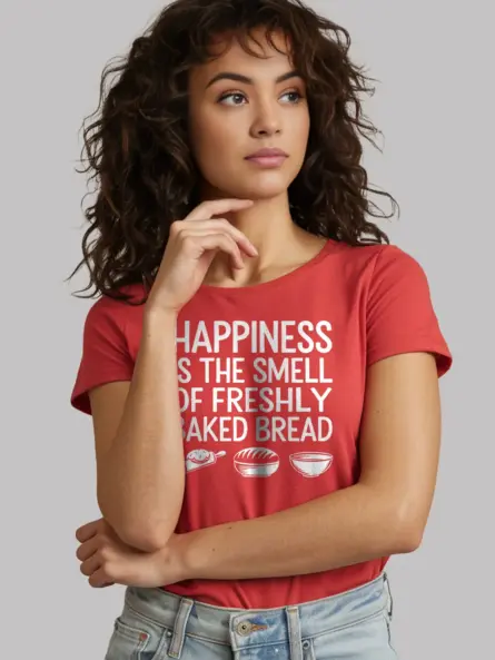 Happiness Bread Lover T-Shirt – Cozy Gift for Home Bakers - Image 6
