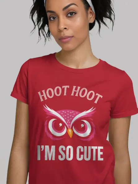 Adorable Cute Owl T-Shirt – Fun Pink Graphic Tee for Owl Lovers - Image 9