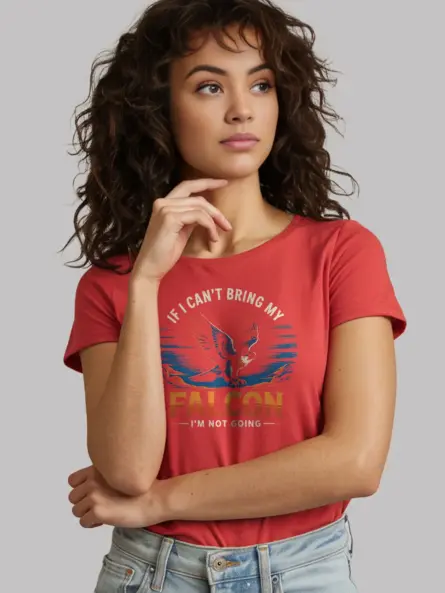 Falconer T Shirt for Sale – “If I Can’t Bring My Falcon” Graphic Tee - Image 9