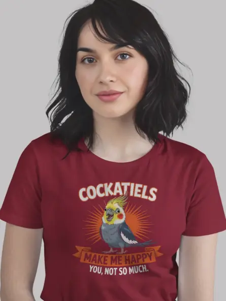 Funny Cockatiel T-Shirt for Bird Lovers – Cheerful Pet Bird Graphic Tee - Image 9