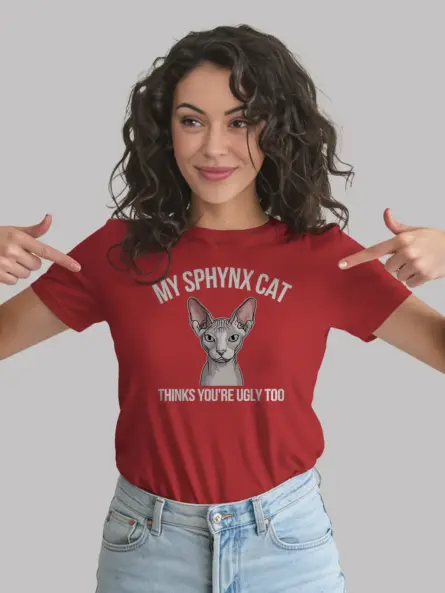 Funny Sphynx Cat t-Shirt – Ugly Too Sarcastic Tee - Image 6