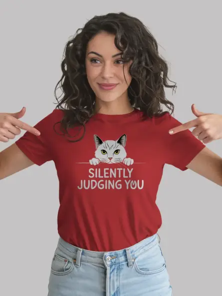 Funny Sphynx Cat tee Shirt – Silently Judging You Tee - Image 9