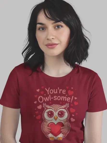 You're Owl-Some – Cute Owl-Some Valentine T-Shirt for Animal Lovers - Image 12