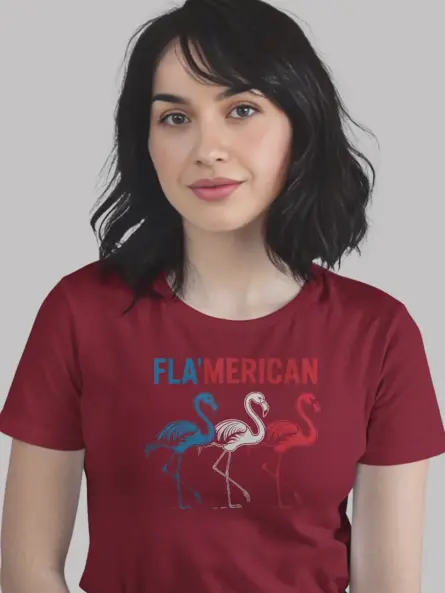 Patriotic Flamingo T-Shirt – FLA'MERICAN Red White Blue Tee - Image 6