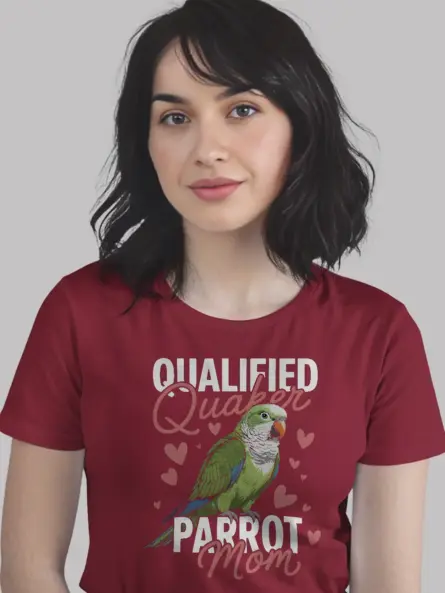 Qualified Quaker Parrot Mom T-Shirt - Image 9