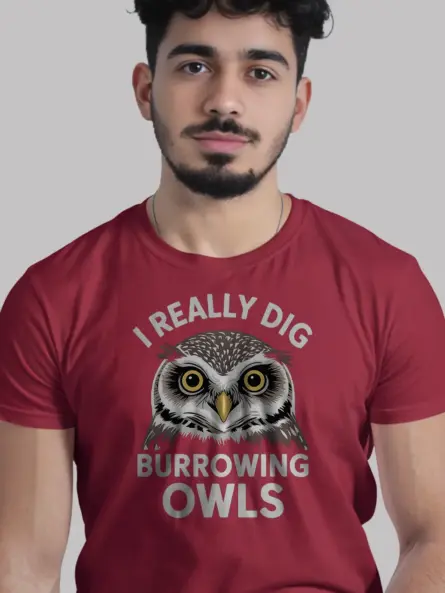 Burrowing Owl T-Shirt for Bird Lovers – I Really Dig Owls Tee - Image 9