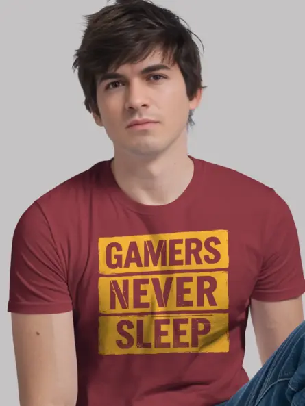 Funny Gamer T Shirt – Gamers Never Sleep Graphic for Night Owls - Image 12